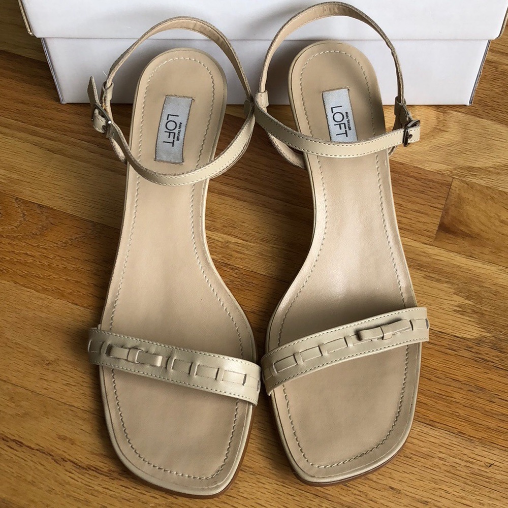 Ann Taylor Loft Leather Strappy Sandals - Picture 3 of 8